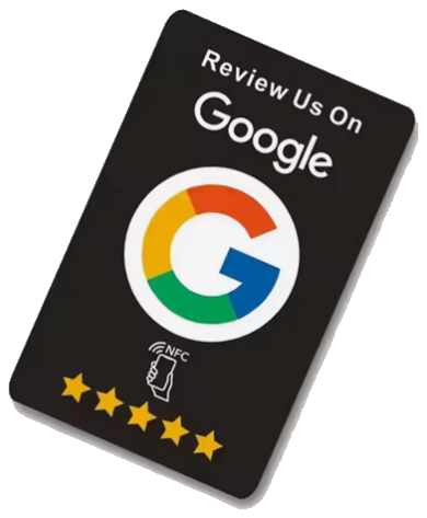 Crna NFC kartica za Google recenzije